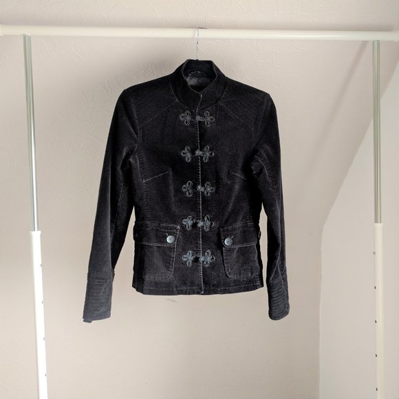 Vintage-like Chinese Frog Fastener Black Jacket XS - Picture 2 of 8